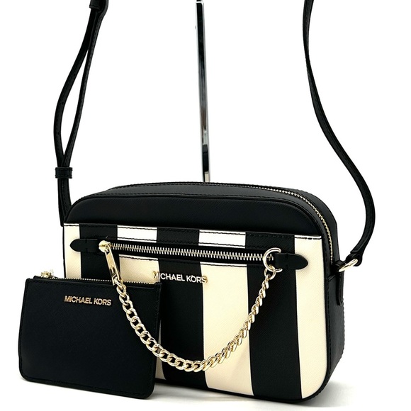 Michael Kors Handbags - Michael Kors Large EW Zip Chain Xbody Crossbody Bag & TZ Coinpouch w/ID Black